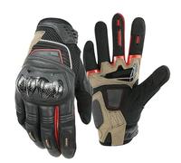 ZQINGQING Motorcycle Gloves Summer Motorcycle Offroad Gloves Equipment Rider Anti-fall Racing Riding Gloves(MG08 black brown,XL)