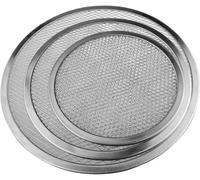 ZQINGQING Pizza Pan, Tray 1pc 6/7/8/9 Inch Aluminum Thicken Non-Stick Net Round Mesh Baking Kitchen Tool Bakeware(6inch)