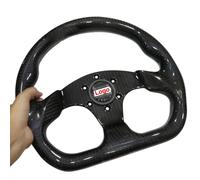 ZQINGQING Steering Wheel 13inch 320mm Steering Wheel Carbon Fiber Universal D Shape Racing Carbon Fiber Flat Dish Steering Wheel Car Steering Wheel