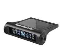 ZQINGQING Tyre Pressure Monitoring System Smart Solar Power Car Tire Pressure Monitor System Real Time Presure Display Wireless 4 External Sensors