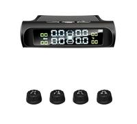 ZQINGQING Tyre Pressure Monitoring System Solar Power Car Tire Pressure Alarm Monitor System Auto Security Systems Tyre Temperature Warning(K01-External Sensor)