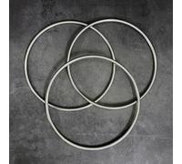 ZQION 12 Inch Linking Rings 3 Rings Set (Strong Magnetic Lock) Stage Magic Tricks Magnetic Linking Rings Metal Illusions Gimmicks Magia Props