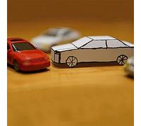 ZQION Appearing Car Magic Tricks Card to Paper Car Magician Props Close-Up Gimmick Magic Accessories Illusion