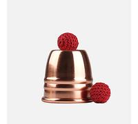 ZQION Chop Cup Magic Tricks Cup and Balls Close Up Magic Props Stage Illusions Magician accessories (Copper,Diamter 7cm)