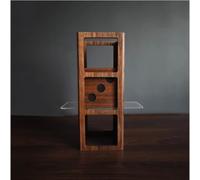 ZQION Deluxe Die Penetration (Walnut Edition) Classic Dice Through Panel Magic Trick Close-Up & Parlor Magic Prop Professional Magician Funny Magia