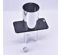 ZQION Magic Trick Prop - Penetration Illusion: Stone Ball Through Handphone Glass - Two Cylinders & Solid Stone Ball - Adults