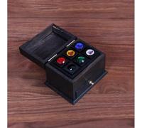 ZQION Professional Amazing Jewelry Box Magic Trick with Color Prediction - Close-Up Illusion & Mentalism Prop for Magicians (Stone Chosen Effect) (Black)