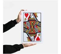 ZQION Pvc Material 3pcs Automatic Three Card Monte - Giant, Plastic (45*30cm) Magic Tricks Classic Illusions Stage Magic Show Funny Professional Magician