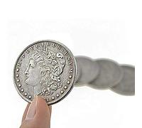 ZQION Steel Morgan Dollar (3.8cm Dia) Coin Magic Trick Coin Appearing/Disappearing Magic Coins Stage illusions Magician Accessories,10 Pcs/Lot