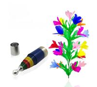ZQION Vanishing Cane to Flower (21 Flowers) Magic Tricks Metal Vanishing Cane Stage Flower Comedy Magic Props Classic Magic Illsuions Magician Gimmicks (Multicolor Wnd with Flower)