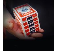 ZQION Vanishing Decks Card Magic Tricks Multiple Decks Vanishes into One Deck Magia Close Up Illusions Gimmicks Mentalism Props (Red Color)