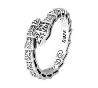 ZQIUDLOF S925 Sterling Silver Gothic Snake Ring, Men And Women Open Adjustable Gothic Ring,Silver,9