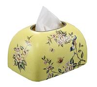 ZQJKL Ceramic Tissue Box Cover, Rural Country Style, Rectangular, Yellow, Porcelain