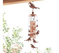 Zqkimzi Bird Wind Chimes for Outside | Wind Bell for Outside with S Hook | Music Catcher, Garden Decor, Outdoor Decorations for Home Room Yard Patio