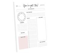 Zqkimzi Daily Planner Notepad, Undated 60 Sheets Tear Off Daily Work Planner, Daily Agenda Notepad for Work and Personal Organized, You've Got This