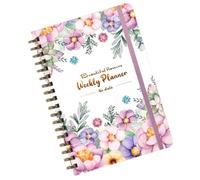 Zqkimzi Meeting Notebook - Work 53 Page, A5 Spiral Bound Portable, Office Supplies for Daily Work, Planner with Habit Health Mental, Study Task Tracking for Home, Cleaning Exercise Workout Use