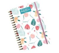 Zqkimzi Meeting Notebook - Work 53 Page, A5 Spiral Bound Portable, Office Supplies for Daily Work, Planner with Habit Health Mental, Study Task Tracking for Home, Cleaning Exercise Workout Use