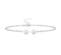 ZqlDDayUP Custom Name Dog Paw Print Bracelet Personalized Name Bracelet Stainless Steel Custom Tiny Dog Paw Bracelet With 1-7 Name Engraved Personalized Pet Jewelry Bracelet Gift for Women