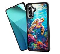 ZQLPLZR for Galaxy A17 5G Case,Tire Anti-Skid Edges Cute Design Shockproof Bumper Full Protection Back Cover for Samsung Galaxy A17 5G 6.7" 2025,Turtle Swimming Under The Sea