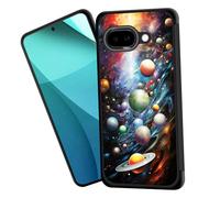 ZQLPLZR for Pixel 10a Case,Tire Anti-Skid Edges Cute Design Shockproof Bumper Full Protection Back Cover for Google Pixel 10a 6.3" 2026,Outer Space Planet