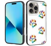 ZQLPLZR Magnetic for iPhone 16 Pro Max Case,[Compatible with MagSafe] [Military Grade Drop Protection] Heavy Duty Shockproof Phone Case for iPhone 16 Pro Max 6.9" 2024,Beautiful Paw Print