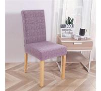 ZQMHCY Dining Chair Covers Set of 6 Light Purple Chair Covers Spandex Stretch Removable Washable Modern Dining Chair Covers,Dining Room Chair Covers with Elastic Band