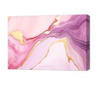 ZQQART Abstract Canvas Wall Art Pink and Gold Picture Prints Marble Texture Painting Living Room Bedroom Decor Framed(Abstract 4,12.00" x 18.00")
