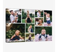 ZQQART Custom Canvas Collage Prints with Your Photos Personalized Multi Photos Print on Canvas Customized Gifts for Couple Mom Dad Framed(Purple,16"x24"(40x60cm))