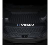 ZQQKX Car Leather Boot Liner Mats for Volvo XC90 (5 seats) 2022 2023 2024 2025, Rear Trunk Cargo Pad Luggage Tray Protector Non-Slip Durable Waterproof Mat,Black