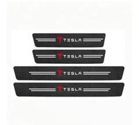 ZQRHHWINY 4pcs Car Door Sill Protector Strips, for Tesla Model 3 Model S Model X Model Y Automobile Threshold Decoration Strip Anti-Trampling Protection Decorative Strips