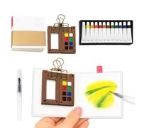 ZQSFPK 1-Piece Mini Watercolor Paint Set for Urban Sketching Kit, Solid Watercolor Pan Pocket Watercolor Kit for Plein Air Painting Supplies, Portable Artist Travel Palette Box