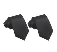 ZQSFPK 2-Pack mens black tie,Black Tie for Men,Classic Formal Tie Set, 72cm Length & 8cm Width, Silk Feel Polyester, Wedding & Business Accessories