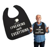 ZQSFPK Adult Bibs for Men, 23X 17 inch Adult Bib, Anti-Oil, Waterproof, Adjustable Design, Easy to Clean, Perfect for the Adult, Elderly, Patient