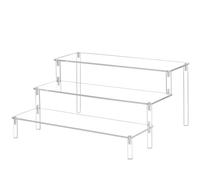 ZQSFPK Clear 3-Tier Acrylic Display Stand & Organiser | Tiered Perfume, Aftershave & Fragrance Stand | Multi-Use Display Shelf for Collectibles, Figures, Makeup & Home Decor