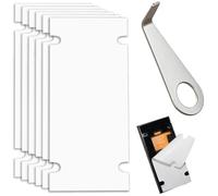 ZQSFPK Doorbell No-Drill Mount, 6-Pack Strong Adhesive Sticky Mount with 1 Key, Compatible with Video Doorbell Battery Models, Drill-Free Mounting Bracket for Office & Homes