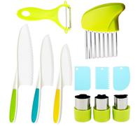 ZQuintuplian 11 Pcs Kids Cooking Set,Fruit Peeling Mini Chef Cake Cream Tools Cooking Set Toys Baking Set Multi Functional Cooking French Fries and Potato Molds Assistive Food Tools