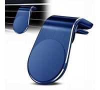 ZQUKAMZ Magnetic Phone Holder, Mobile Phone Navigation Magnetics Bracket, Magnetic Car Mount, Non Slip Vent Clip L-Shaped 360° Rotating Car Universal Phone Holder (Blue)