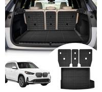ZQULOYO Cargo Liners Backrest Mat for BMW X1 Accessories 2023-2025 with Hook&Loop Rear Trunk Mat Rear Seat Back Cover Protector All Weather Anti-Slip Split Dog Liner 4 PCS