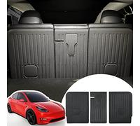 ZQULOYO Rear Seat Back Cover Backrest Protector for Tesla Model Y Accessories 2020 2021 2022 2023 with Velcro All Weather Split Dog Liner Pet Mat Cargo Trunk Liner 3 PCS