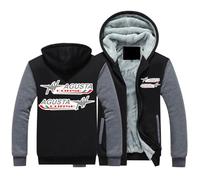 ZQURVO Men's Full Zip Hoodies for MV Agusta, Casual Hooded Workout Jackets Fleece Lined Coat Full Zip Long Sleeves JacketWinter Warm Sweatshirt with Pocket,Black1-xx_l