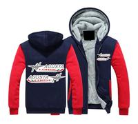 ZQURVO Men's Full Zip Hoodies for MV Agusta, Casual Hooded Workout Jackets Fleece Lined Coat Full Zip Long Sleeves JacketWinter Warm Sweatshirt with Pocket,Red-3x_l