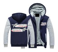 ZQURVO Men's Full Zip Hoodies for MV Agusta, Casual Hooded Workout Jackets Fleece Lined Coat Full Zip Long Sleeves JacketWinter Warm Sweatshirt with Pocket,Blue1-3x_l