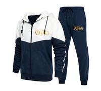 ZQURVO Men's Tracksuit Set for Doctor Who, 2 Piece Casual Long Sleeves Sets Full Zip Hooded Jacket Sweatshirt Suit Jogging Tops Bottoms Winter Warm Coat with Pockets,Blue2 -x_l
