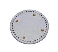 ZQWERT 15 * 15CM 3 PCS Blue/Black Round Purse Bottoms, Set Leather Bases for Crochet Bag Bottom Base Hand-Woven Bag Base Crochet Basket Base