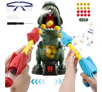 ZQX Dinosaur Shooting Toys for Kids Age 3+, Movable Dinosaur Target Shooting Games with 2 Air Pump Gun and 72 Foam Bullets, Hand-Eye Coordination Practice Gift for Boys and Girls