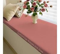 ZQXFZ Upholstery Foam Bench Cushion Outdoor/Indoor Replacement for Sofa, Corner Sofa, L Shaped Garden Furniture and Window Seat. 2x39.4x13.8in Teddy Fleece - Bean Paste Red - 6.