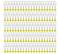 Zqxnt 100Pcs Fishing Float Connector Bobbers Stops Space Bean Sliding Swivels Fishing Line Sinked Slides Fishing Accessories Fishing Line Hook Swivels Shank Clip Connector