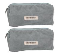 Zqxnt 2Pcs Large Capacity Pencil Bag Corduroy Pen Case Multipurpose Pen Pouches Pen Case Travel Makeup Bag for Kid Adult Travel Makeup Bag