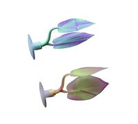 Zqxnt 2PCS Realistic Silicones Fish Tanks Decoratio Double Layer Bettas Resting Leaf Safe Light Weight Aquariums Accessories Fish Tanks Decoration