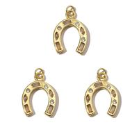 Zqxnt 3 Pieces 18k Gold Plated Heart Charm Necklace Pendants Trendy Accessories For Women Coppers Jewelry Making Components